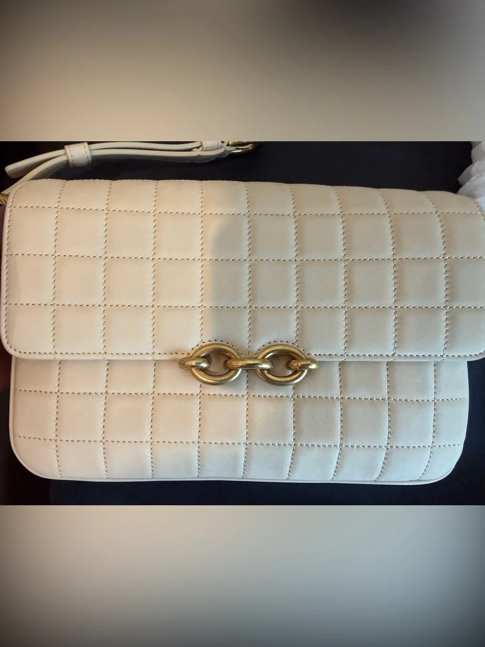 YSL Yves Saint Laurent Le Maillon Suede Satchel